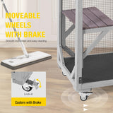 Aivituvin Catio Outdoor Cat Enclosure Wooden Cat Cage with Window Access Large Kitty House on Wheels 62.4’’ Indoor Patio Aivituvin