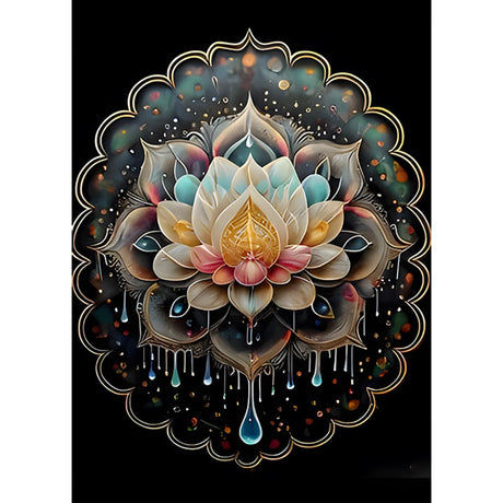 SENQAO Mandala Diamond Art Painting Kits for Adults, Full Drill Diamond Dots Paintings for Beginners, Round 5D Paint with Diamonds Pictures Gem Art Painting Kits DIY Crafts Kits 12x16inch SENQAO