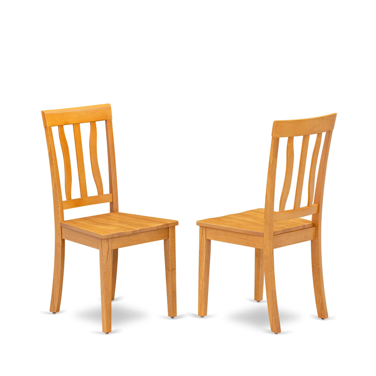 East West Furniture VAAN9-OAK-W 9 Piece Modern Dining Table Set Includes an Oval Wooden Table with Butterfly Leaf and 8 Dining Room Chairs, 40x76 Inch, Oak East West Furniture