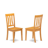 East West Furniture VAAN9-OAK-W 9 Piece Modern Dining Table Set Includes an Oval Wooden Table with Butterfly Leaf and 8 Dining Room Chairs, 40x76 Inch, Oak East West Furniture