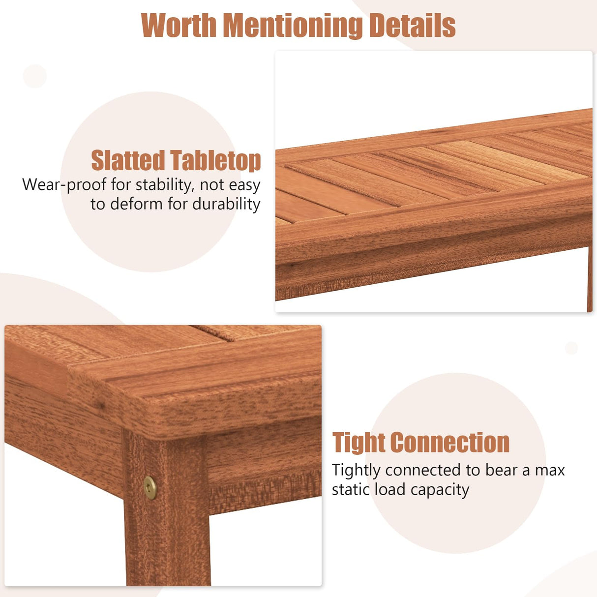 Tangkula Wood Outdoor Patio Coffee Table, 2-Tier Coffee Table with Slat Tabletop, Storage Shelf, Rectangle Patio Furniture for Garden Backyard Conversation (Natural) Tangkula