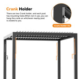 Modern Shade Aurora Louvered Pergola 10'x10' with USB Charging Port Deck, Outdoor Pergola with Adjustable Waterproof Roof & Integrated Drainage, Reinforced Frame for Patio Deck, Easy Assembly, Black Modern Shade Outdoor Living Spaces