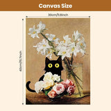 WUDWL 9 Pack Paint by Numbers Kit for Adults Kids, Adults Paint by Numbers Kits, Number Artist Monet Art Water Lily Cat DIY Acrylic Oil Painting Number Kits for Home Wall Decor Gifts 9.45x11.8inch WUDWL