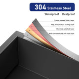 Bernkot Stainless Shower Niche 14"x 36" Matte Black with 4-Tier Shelves No Tile Needed Niche Shower for Bathroom Wall Storage Recessed Medicine Cabinet Bernkot