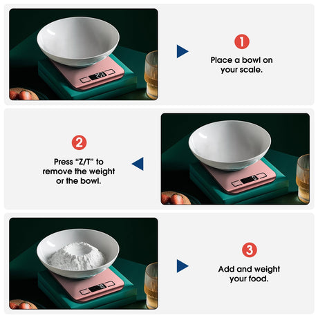 Mik-Nana Food Scale, 22lb Digital Kitchen Scale Weight Grams and Ounces for Baking Cooking Coffee Package Postage, 6 Units with Tare Function, LCD Display, Easy Clean Stainless Steel Mik-Nana