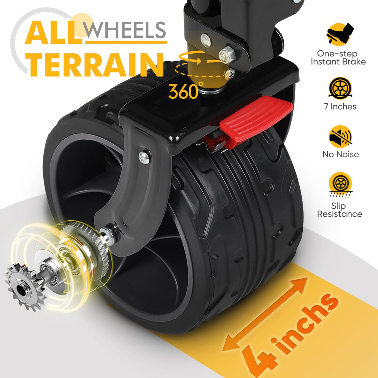 Sekey 400L Double Decker Beach Wagon 50''L Extra-Long Extended Shelf, Collapsible Wagon Cart with 500lbs Capacity, Heavy Duty Folding Wagon All-Terrain Wheels for Camping, Sports, Garden.Black Sekey