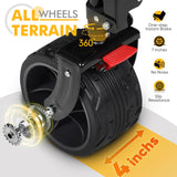 Sekey 400L Double Decker Beach Wagon 50''L Extra-Long Extended Shelf, Collapsible Wagon Cart with 500lbs Capacity, Heavy Duty Folding Wagon All-Terrain Wheels for Camping, Sports, Garden.Black Sekey