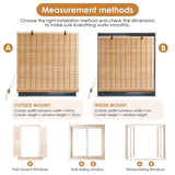 Bamboo Blinds for Interior Windows, Easy to Install Bamboo Shades for Indoor Windows, Custom Roller Shades for Indoor Window and Outdoor Patio, 23" W x 48" H BAYUE