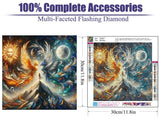 BOHADIY Phoenix Diamond Painting Kit for Adults - 5D Moon Art Kit for Beginners, Full Drill DIY Gem Art With Painting Kit for Home Wall Decor, 12 x 12 Inch BOHADIY