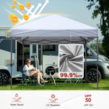 ABCCANOPY Pop Up Canopy - Outdoor Patio Portable Canopy Tent Heavy Duty for Backyard and Deck with 4 Sandbags(White, 10x10) ABCCANOPY