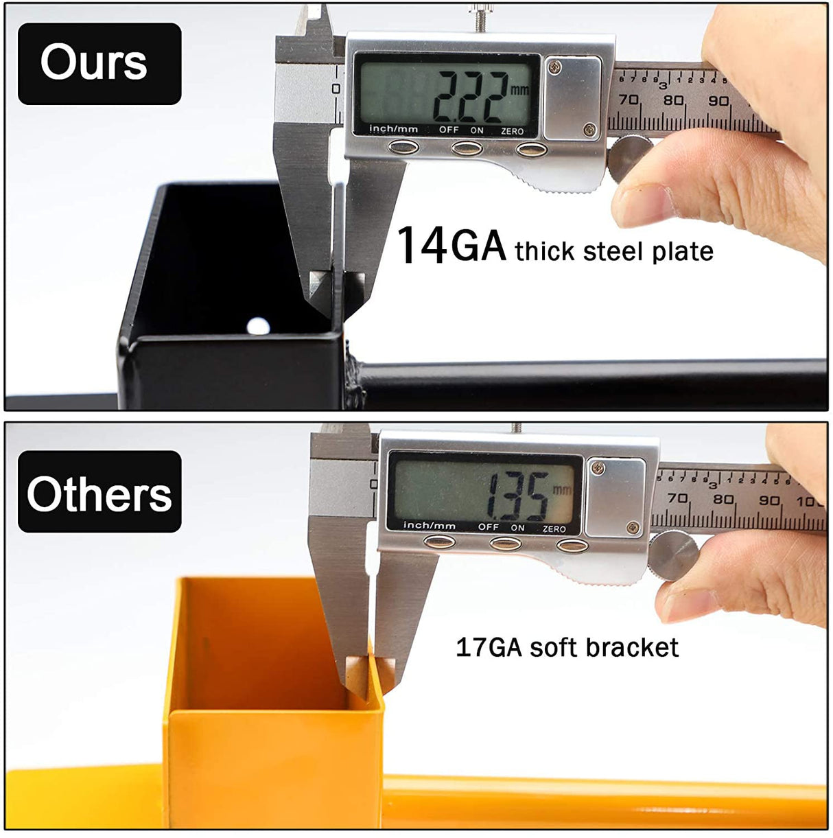 MOFEEZ Outdoor Firewood Log Storage Rack Bracket Kit,Fireplace Wood Storage Holder-Adjustable to Any Length MOFEEZ