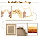 uxcell DIY Canvas Stretcher Bars, 8 x 8 Inch Canvas Frame Wooden Frames Kit Sturdy Stretcher Frames for Oil Paintings Prints Posters uxcell
