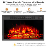 YESHOMY Fireplace TV Stand for Television up to 65+ Inch with Storage and Farmhouse Sliding Barn Doors, Entertainment Center with Cabinet and Shelves, Media Console for Living Room, White YESHOMY