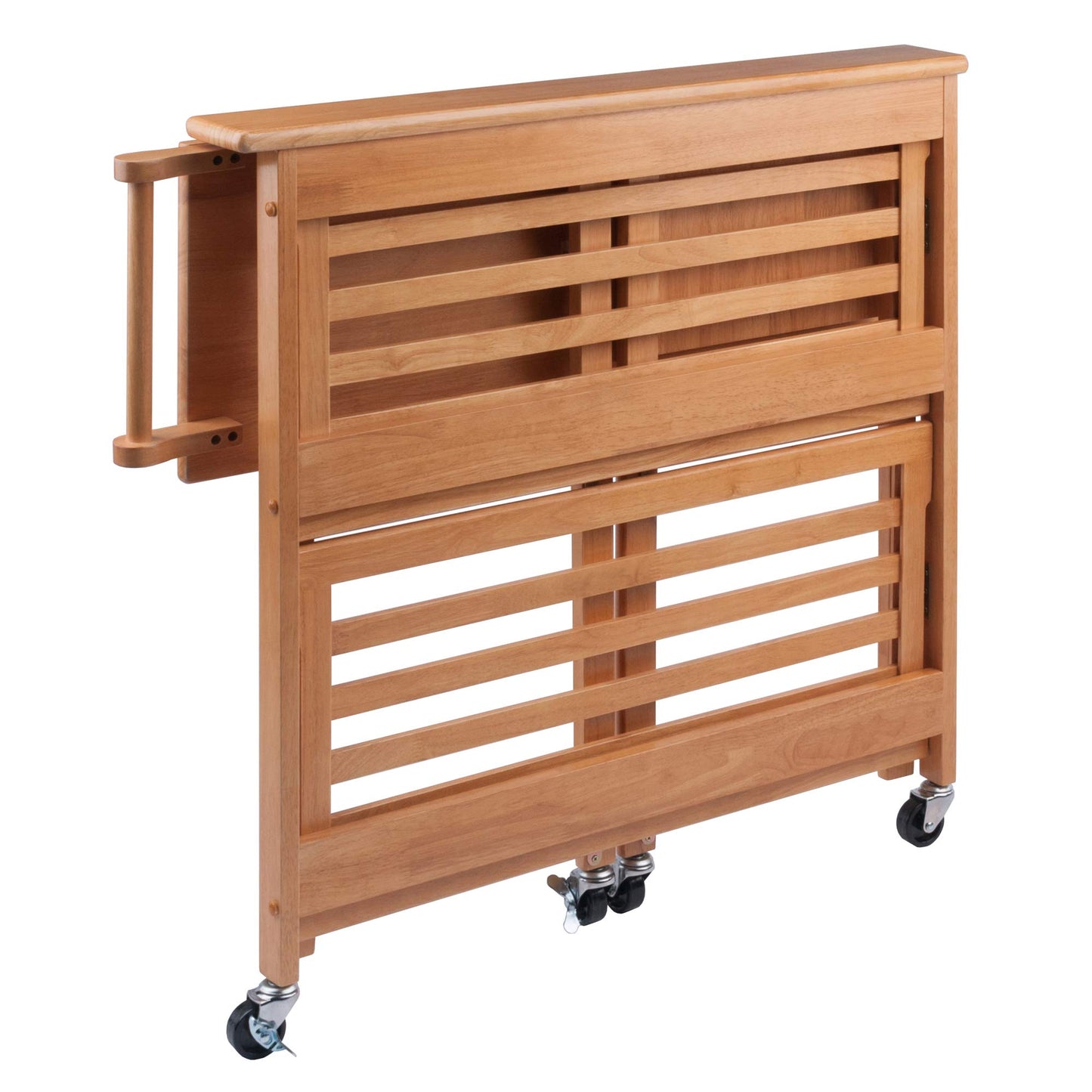 Winsome Radley Kitchen Cart, Light Oak - WoodArtSupply