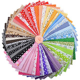 ZGXY Fabric, 56 pcs/lot Top Cotton 9.8" x 9.8" (25cm x 25cm) Squares Patchwork, Precut Multi-Color and Different Pattern for Sewing Quilting Crafting, Home Party Craft Fabric DIY Sewing Mask ZGXY