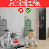 Emasme 2 Gun Safe, Gun Safe for Rifles and Pistols, Quick Access Long Gun Safes for Rifles, Electronic Gun Cabinet with Removable Gun Rack, Pistols Pockets for Home Office Garage (2-3 Guns Safe) Emasme