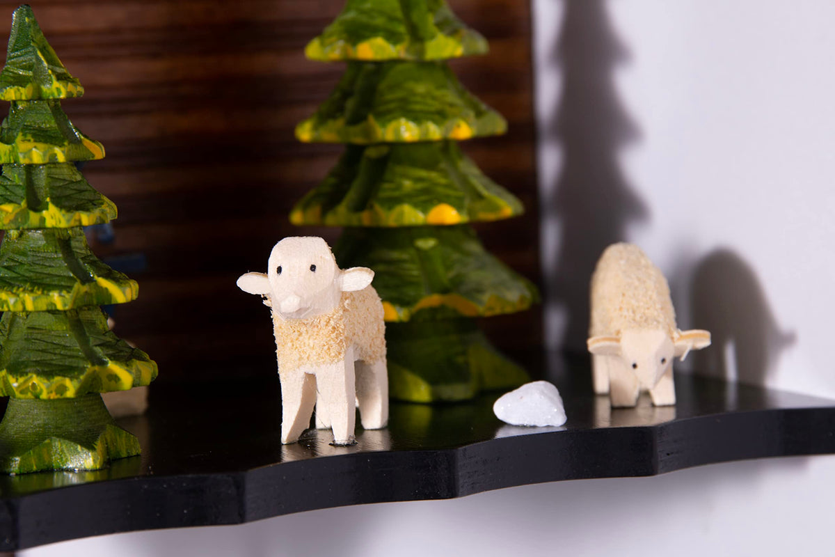 Cuckoo Palace Cuckoo Clock Deer Park Mill Station Chalet-Style 33cm Quartz-Movement Cuckoo Palace