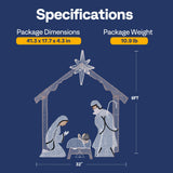 VIVOHOME 5FT Lighted Nativity Scene Outdoor, Christmas Nativity Set for Yard, Lawn, Garden, Party VIVOHOME
