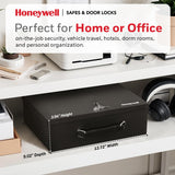 Honeywell Safes & Door Locks - Small Safe Box for Home - Fire Resistant Documents Lock Box with Keys - Steel Security with Key Lock for Personal Items, Jewelry, Money - 0.17 Cubic Feet - Black - 6104 Honeywell