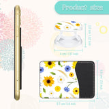 Frienda 10 Pieces Sublimation Blank Phone Wallet PU Leather Card Holder Pocket Adhesive Cell Phone Case Holder with 10 Pieces Collapsible Sublimation Phone Holders for Back of Most Smartphones Frienda