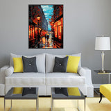 croshom Paint by Numbers Kit for Adults Beginner, DIY Easy Canvas Adult Paint by Numbers Kits, Gifts and Home Wall Decor 16" x 20",Street Scenery croshom