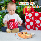 flycoost Montessori Toddler Busy Board Sensory Toys for Toddlers Wooden Autism Sensory Toy, Toddler Switch Board with 17 LED Lights for Kids 1-6 Year Olds to Develop Fine Motor Skills. flycoost