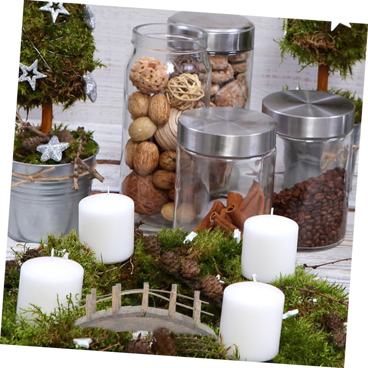 FOYTOKI 2Pcs Wood Decor Miniature Wooden Bridge Model Mini Mini Garden Wooden Bridge Pillar Outdoor Garden Decor Wooden Arch Bridge Ornaments Model Arch Bridge Miniature Household Large FOYTOKI