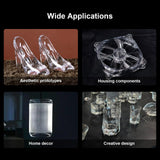 NextShapes Clear Pro 3D Printer Resin, Glass-Like Ultra High Transparency, Non-Yellowing & Non-Brittle, High Precision 405nm UV Curing Resin for LCD/DLP 3D Printing (Clear, 500g) NextShapes