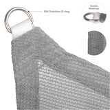Eden's Decor 5' x 15' Grey Sun Shade Sail Outdoor Canopy Rectangular Awning Fabric Cloth Screen for Patio Garden Backyard Pergola Custom Size Eden's Decor