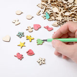 300 Pcs Unfinished Mini Wooden Ornaments Christmas DIY Mini Wood Cutouts with Storage Box for Crafts for Christmas Tree Hanging Crafts Home Decoration Gerrii