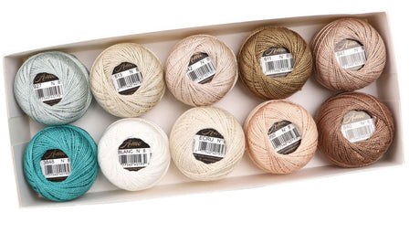 Asmoothread Size #8 Pearl Cotton Crochet Thread Embroidery Craft Needle Cross Stitch Egyptian Cotton Mercerized 10 Balls Set Asmoothread