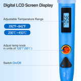 Electronics Soldering Iron Kit, SREMTCH 80W LCD Digital Soldering Gun with Adjustable Temperature Controlled and Fast Heating Ceramic Thermostatic Design, ON-Off Switch 20pcs Solder Kit Welding Tool SREMTCH