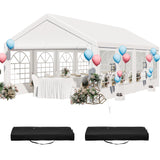 YITAHOME 13x26 ft Party Tent Outdoor Wedding Event Shelters Heavy Duty Upgraded Galvanized Canopy with Large White Roof, Removable Sidewalls & 2 Storage Bags YITAHOME
