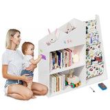 HedoAjim 2-Tier Sling Bookshelf with Blackboard & Storage for Kids HedoAjim