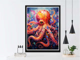 VAIIEYO 5D Diamond Art Kits for Adults Octopus, Diamond Painting Animal, Paint by Numbers Full Drill Round Rhinestone Craft Canvas for Home Wall Decor Gift 12x16 inch-28 VAIIEYO