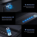 ONNAIS Alloy SE Rechargeable Portable Gun Safe, Biometric Gun Safe for Pistols, Fingerprint Handgun Safe with Keys, Keypad, Pistol Safe for Travel Nightstand Beside Home ONNAIS