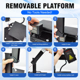 K10 Small Entry Level Portable 3D Printer - Compact FDM 3D Printer with Removable Build Plate, 100x100x100mm Build Volume, Easy-to-Use Design for Beginners (Black) Easythreed