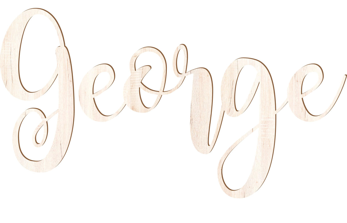 3.5 Inch Tall Custom Word Scroll Script Cursive Font MS Unfinished MDF Wood for Names, Initials, Craft, Kid's Room, Sign, Plaque (3.5") NEXTCraft