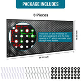 Daanxw Peg Board, 3 Pack 16-Inch X 36-Inch Heavy Duty Steel Pegboard,Heavy Duty Black Pegboard for Walls, Garage, Workbench, Craft Room Tool Organization, Metal Pegboard Panels(Black) Daanxw