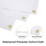4 Pcs Polyester Oxford Cloth Blank Banners - Blank Banner Signs with Hanging Ropes, 2x4 ft DIY Blank Sublimation Vinyl Banners for Birthday Party Wedding Thanksgiving Christmas Indoor Outdoor Display Alphatool