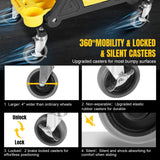YELLOW JACKET Mechanic Stool with Wheels Rolling Stool Chair 300 lbs Capacity,Garage Mechanics Seat with Two Tool Tray and A Drawer Workshop Creeper Seat for Auto Repair Work YELLOW JACKET