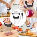 JAYVAR Onion Holder for Slicing, Lemon Slicer Onion Cutter for Slicing, Vegetable Cutter for Potato and Tomato, Avocados, Eggs, Food Slicer Assistant Tool for Slicing Fruit Lemon and Meat JAYVAR