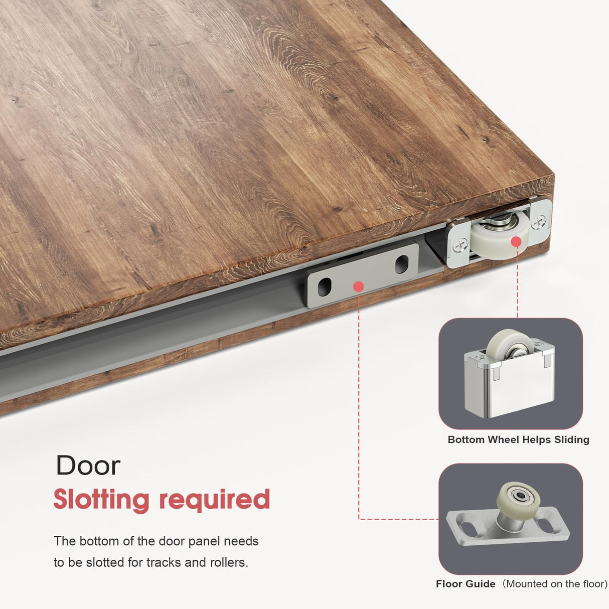 32" Concealed Sliding Barn Door Hardware Kit with Soft Close Mechanism for 24-28in Passage Opening, Hidden Aluminum Track System, Wall Mount for Interior Wooden Door (NO Door) CEAKIAN