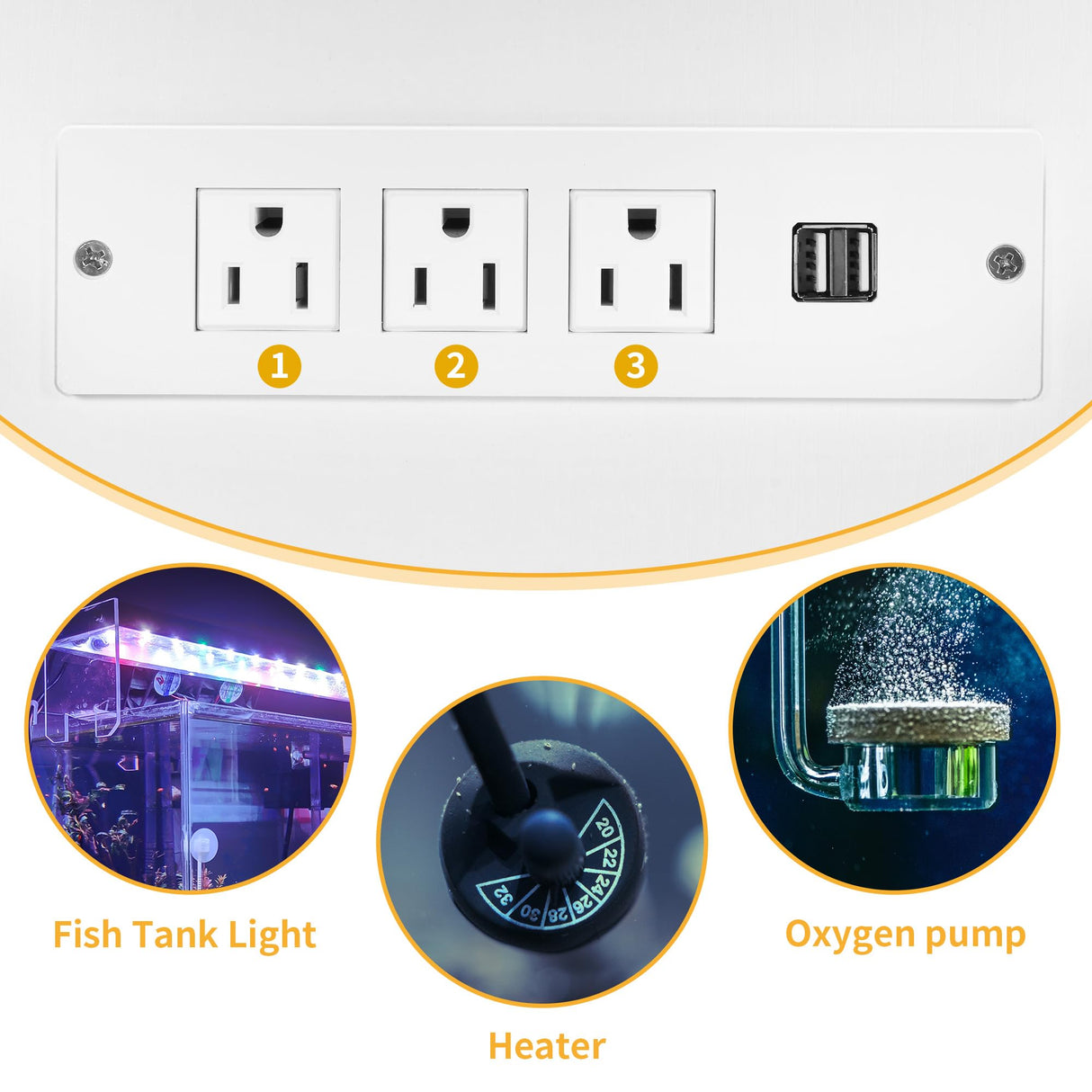 DWVO 75-120 Gallon Aquarium Stand with Power Outlet & LED Light, Cabinet for Accessories Storage - Heavy Duty Metal Fish Tank Stand Suitable for Turtle Tank, Reptile Terrarium, 2000LBS Capacity, White DWVO