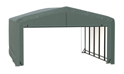 ShelterLogic ShelterTube Garage & Storage Shelter, 20' x 23' x 12' Heavy-Duty Steel Frame Wind and Snow-Load Rated Enclosure, Green