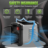 Hpoouo 200Amp 20PCS Rods Stick Welder, Super MINI Portable Welding Machine, IGBT Inverter Welder Machine 110V with Hot Start Arc Force Anti-Stick, for 1/16"-1/8" Rod ARC Welder, Chip Hammers (Gray) Hpoouo