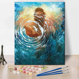 TUMOVO Paint by Number for Adults Jesus Paint by Numbers Christ Religion Paint by Number Kits Adult Paint by Numbers Blue Ocean Bible Oil Painting Paint-by-Number Kits, 16"x20", Frameless TUMOVO