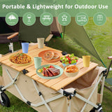 HIERYQHE 24pcs Wheat Straw Dinnerware Sets, Unbreakable Reusable Dinnerware Set for Outdoor/Kitchen, Outdoor Camping Cups Plates and Bowls Sets, Dishwasher Safe Wheat Straw Dinnerware Set for 8 HIERYQHE