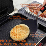 Silicone Spatula Turner, 5-Pack Spatulas Silicone Set for Nonstick Cookware, 600°F Heat Resistant Kitchen Cooking Utensils Set for Egg, Pancake Dishwasher Safe KAKAMINA