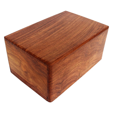 Indian Glance Wooden Urn Box - Urn for Human Ashes Funeral Cremation Urn(Large 8.5" x 6.5" x 4.5" 170 cu. in) Indian Glance